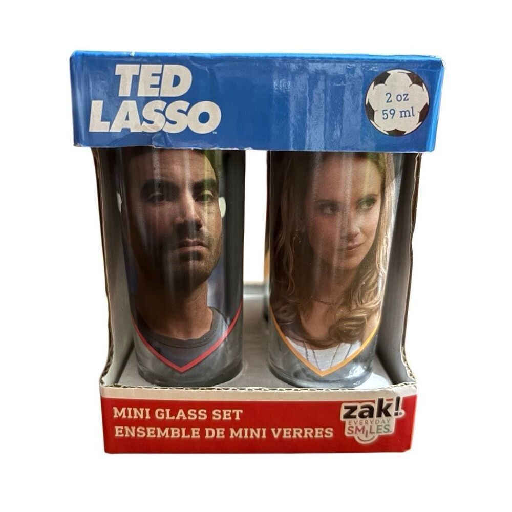 Ted Lasso Mini Glass Set Of 4 2oz Shot Glasses *New*
